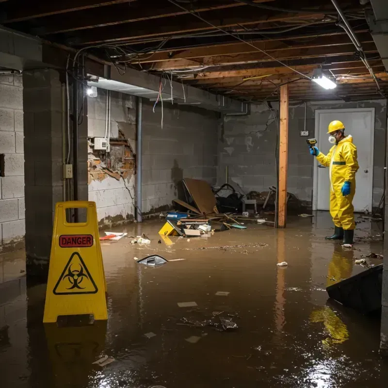 Flooded Basement Electrical Hazard in Sidney, NY Property